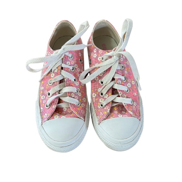 Converse girls pink floral Chuck Taylor All Star running shoes Size 11.5 - Picture 1 of 4